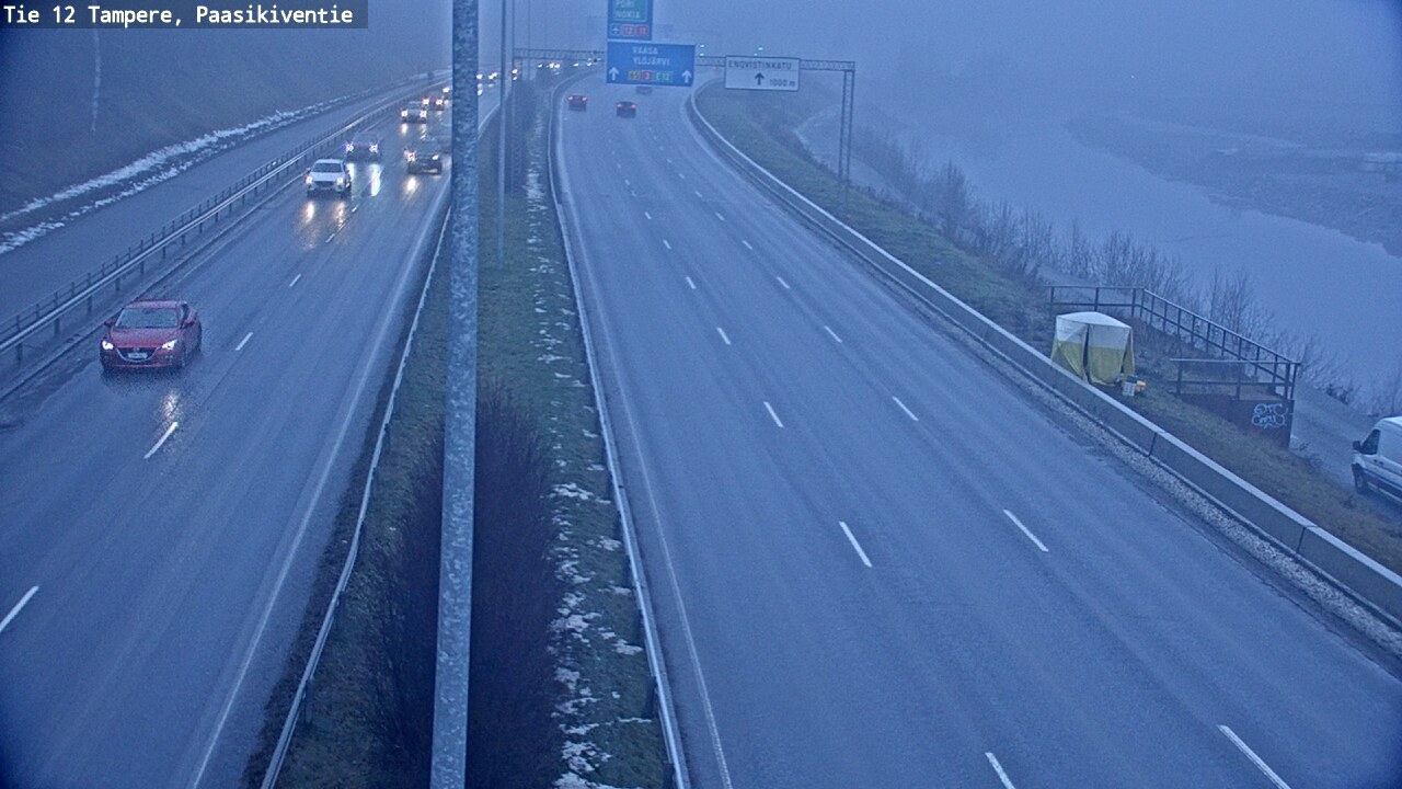 Weather Camera Image Väg 12 Tammerfors, Paasikiventie, Tampere, Pirkanmaa