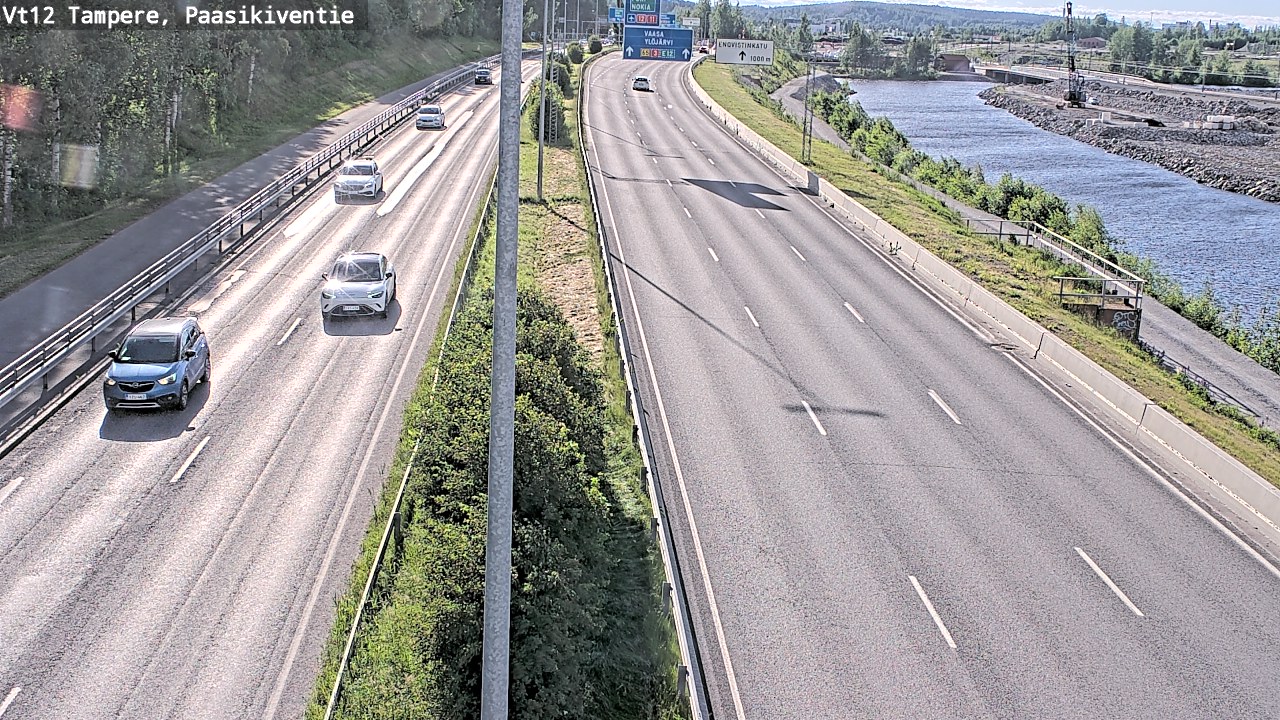 Weather Camera Image Väg 12 Tammerfors, Paasikiventie, Tampere, Pirkanmaa