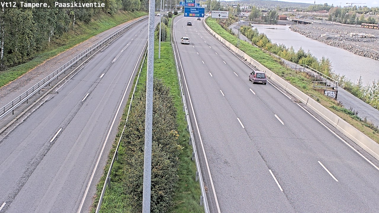 Weather Camera Image Väg 12 Tammerfors, Paasikiventie, Tampere, Pirkanmaa