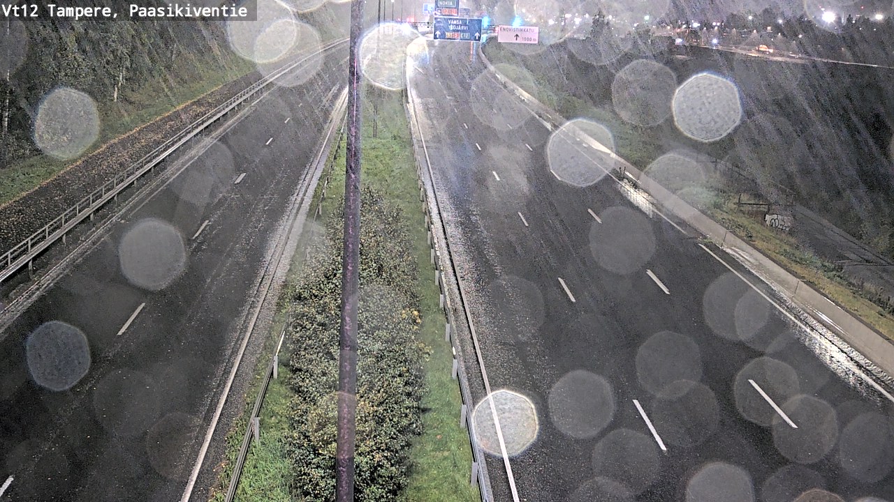 Weather Camera Image Väg 12 Tammerfors, Paasikiventie, Tampere, Pirkanmaa