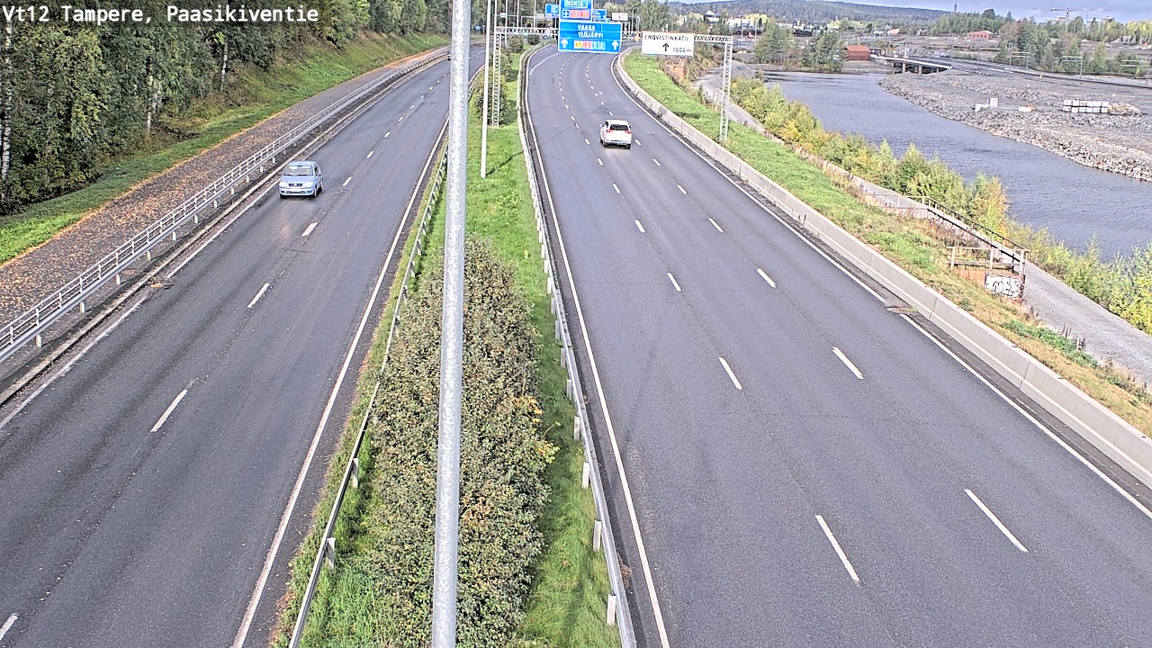 Weather Camera Image Väg 12 Tammerfors, Paasikiventie, Tampere, Pirkanmaa