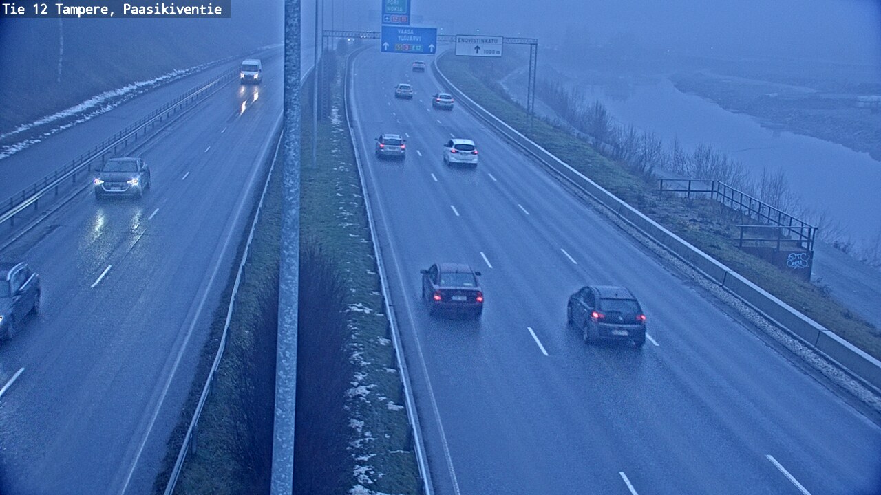Weather Camera Image Väg 12 Tammerfors, Paasikiventie, Tampere, Pirkanmaa