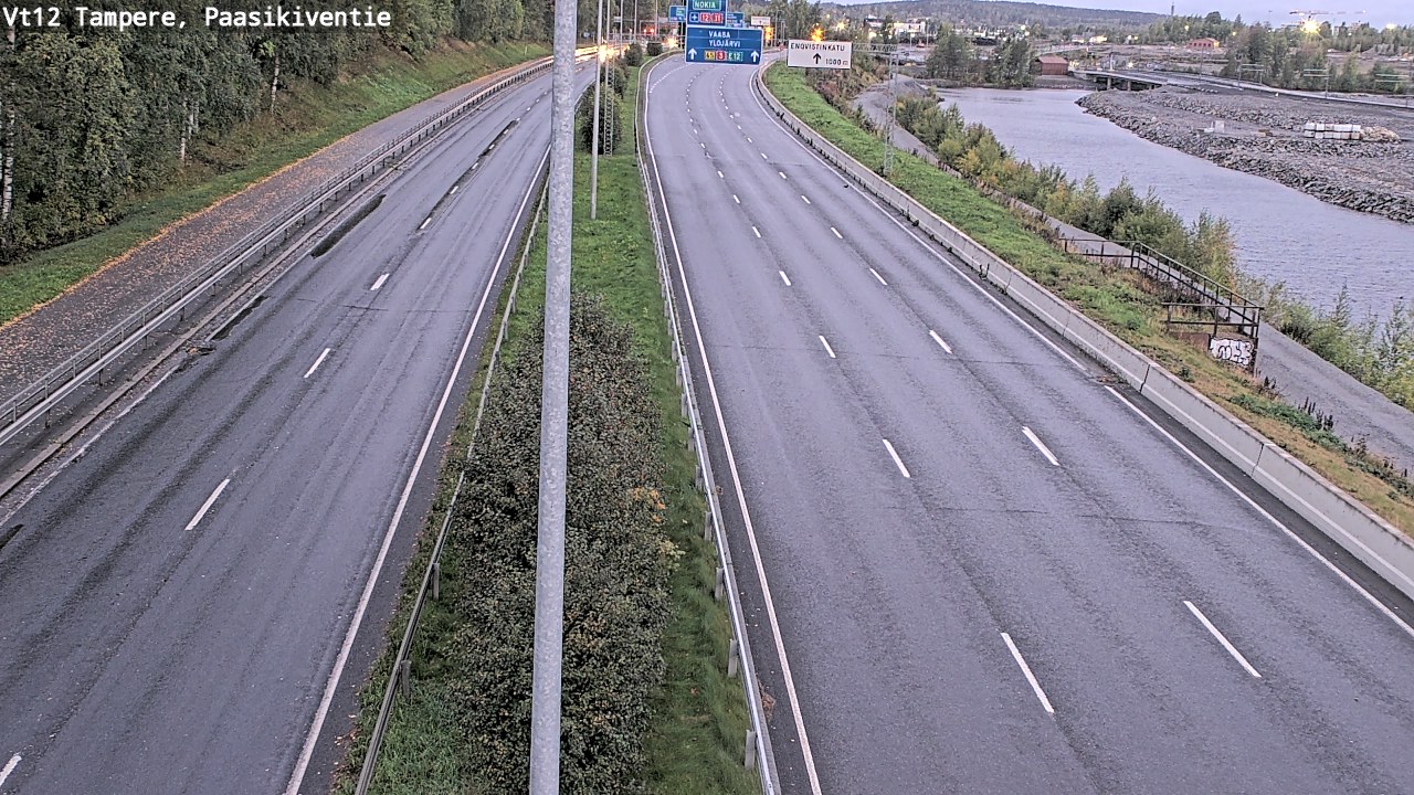 Weather Camera Image Väg 12 Tammerfors, Paasikiventie, Tampere, Pirkanmaa