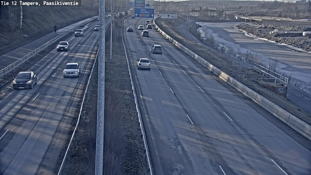 Weather Camera Image Väg 12 Tammerfors, Paasikiventie, Tampere, Pirkanmaa
