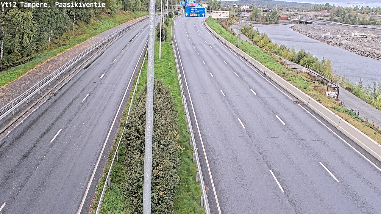 Weather Camera Image Väg 12 Tammerfors, Paasikiventie, Tampere, Pirkanmaa