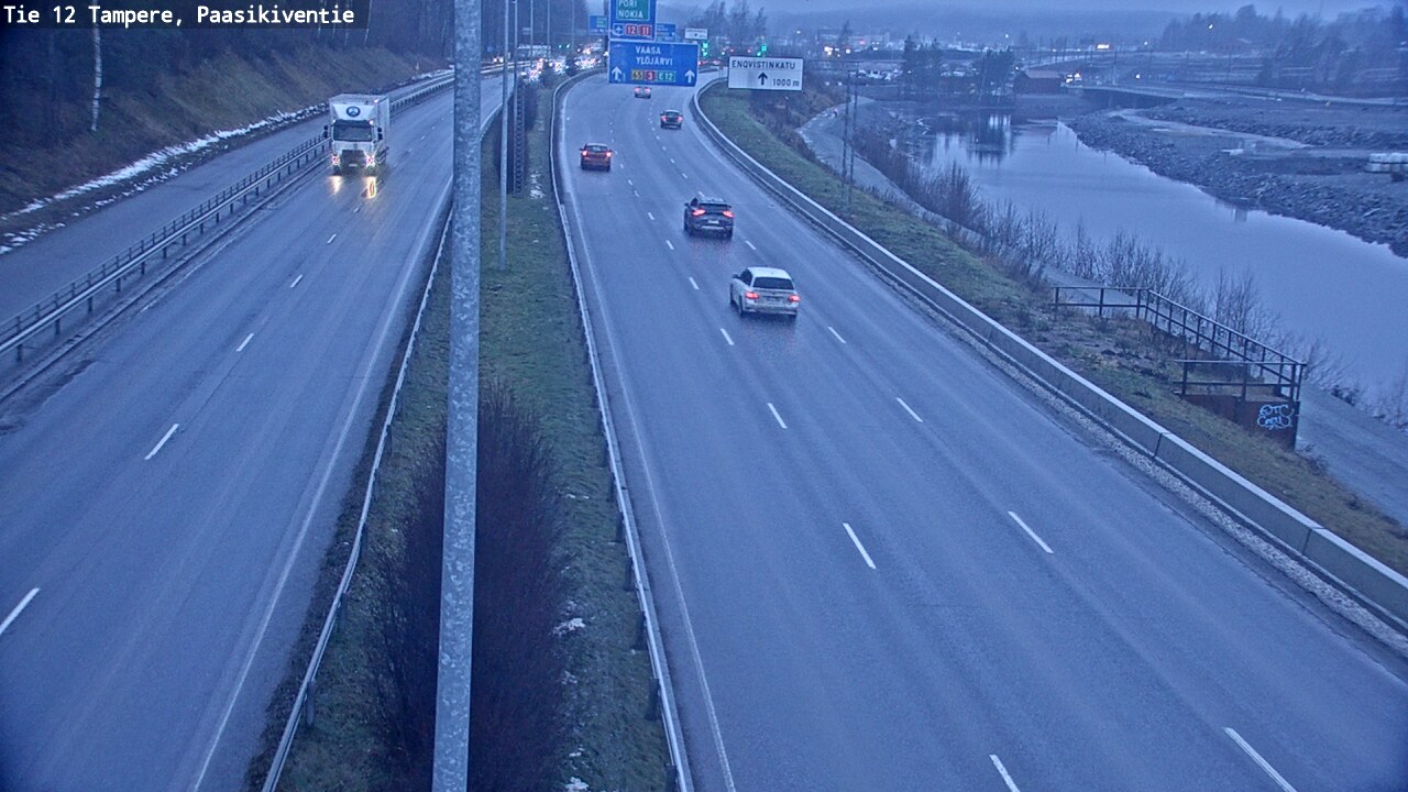 Weather Camera Image Väg 12 Tammerfors, Paasikiventie, Tampere, Pirkanmaa