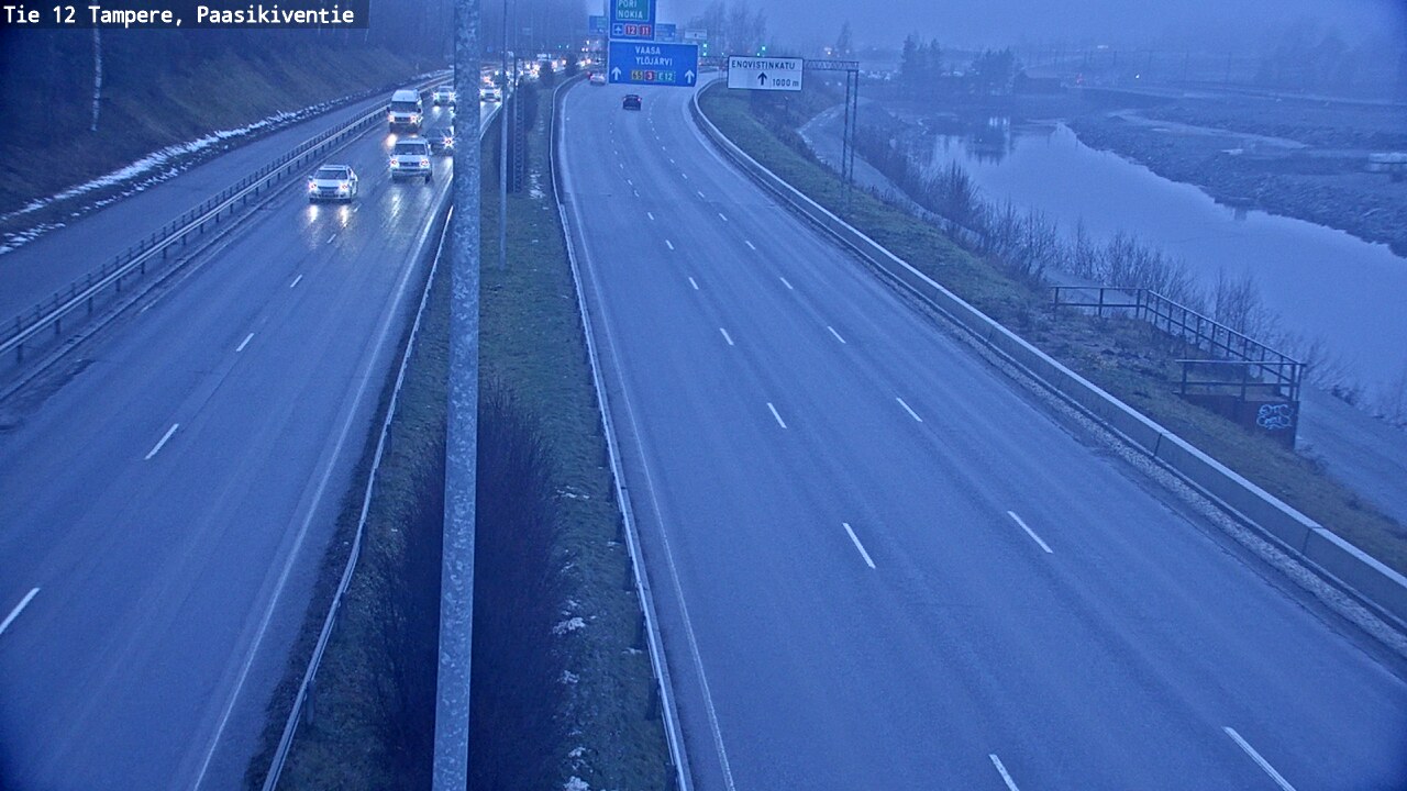 Weather Camera Image Väg 12 Tammerfors, Paasikiventie, Tampere, Pirkanmaa