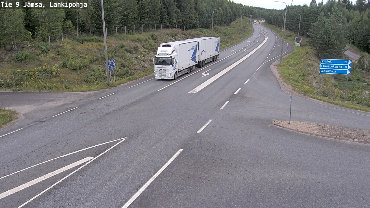 Weather Camera Image Väg 9 Jämsä, Länkipohja, Jämsä, Keski-Suomi
