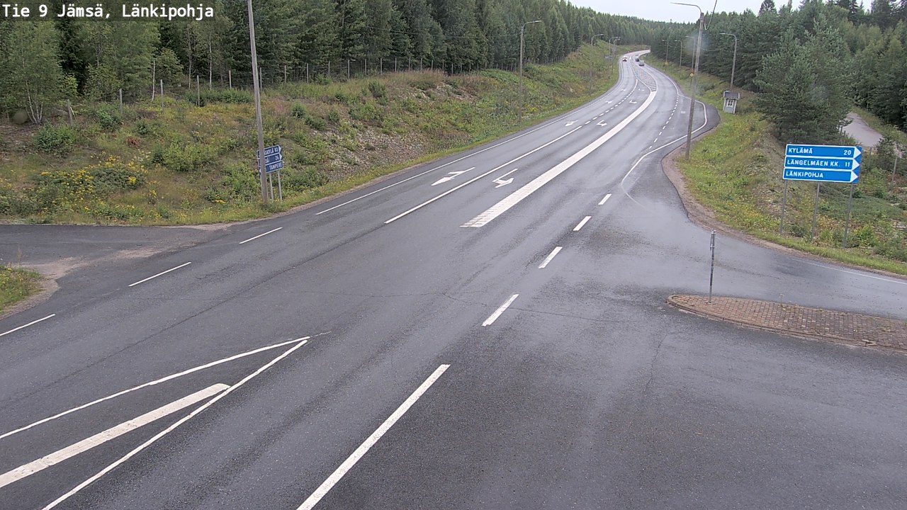Weather Camera Image Väg 9 Jämsä, Länkipohja, Jämsä, Keski-Suomi