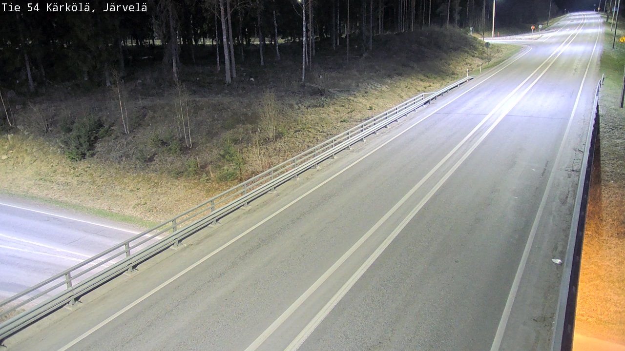 Weather Camera Image Väg 54 Kärkölä, Järvelä, Kärkölä, Päijät-Häme