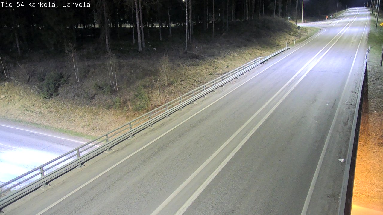 Weather Camera Image Väg 54 Kärkölä, Järvelä, Kärkölä, Päijät-Häme