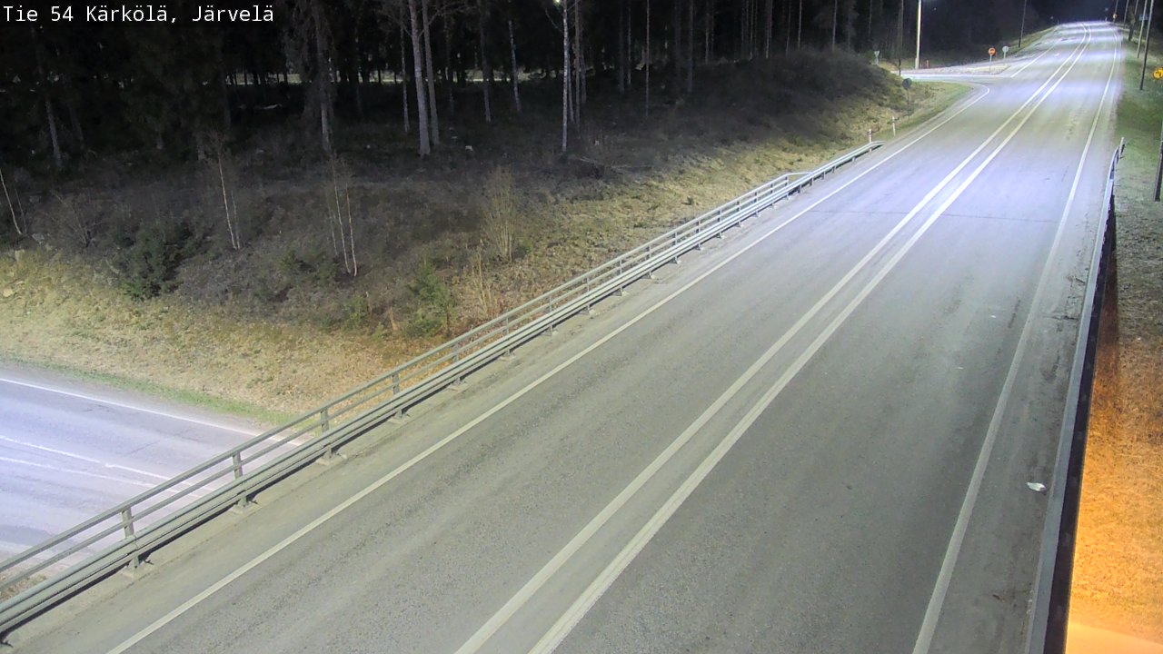 Weather Camera Image Väg 54 Kärkölä, Järvelä, Kärkölä, Päijät-Häme