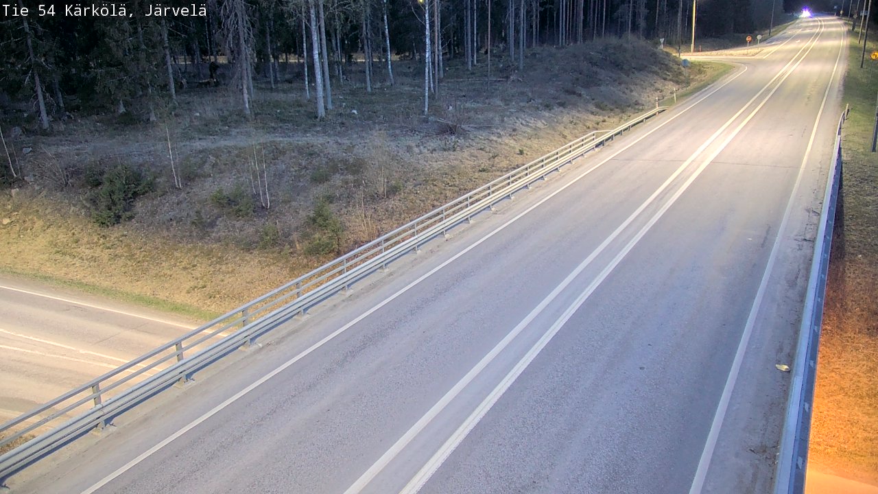 Weather Camera Image Väg 54 Kärkölä, Järvelä, Kärkölä, Päijät-Häme