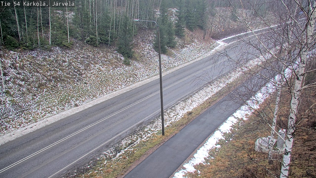 Weather Camera Image Väg 54 Kärkölä, Järvelä, Kärkölä, Päijät-Häme