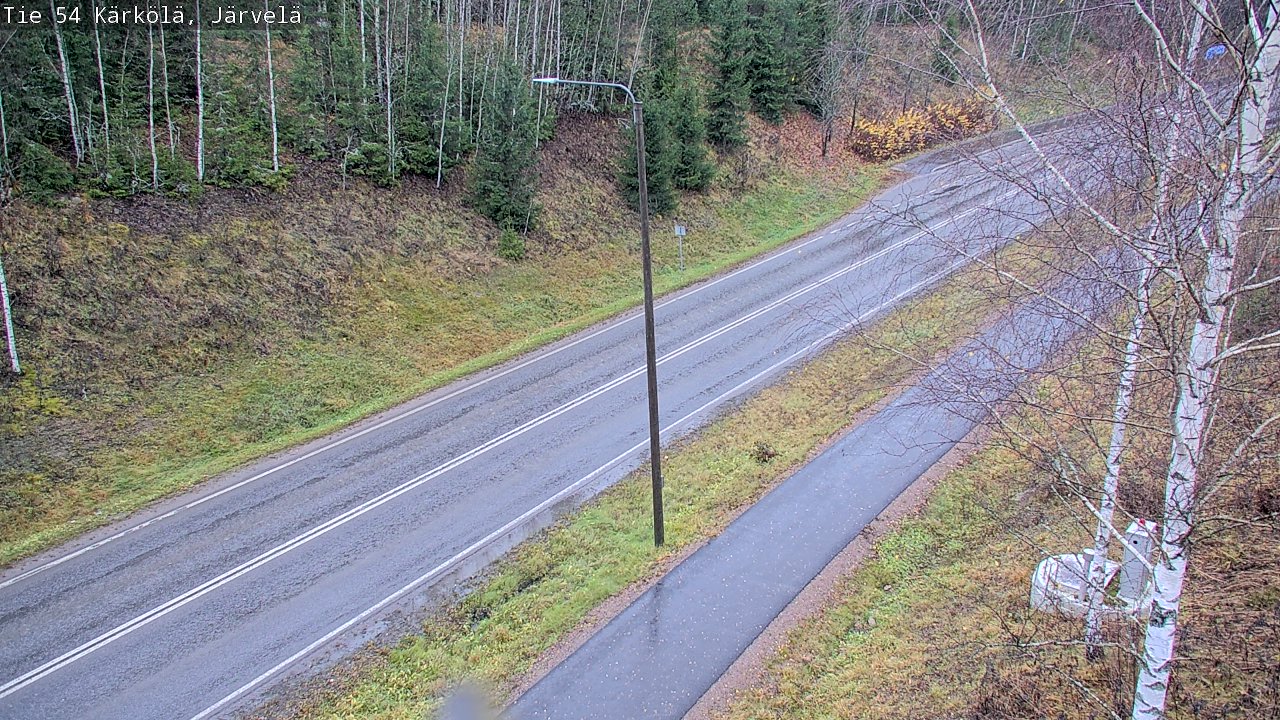 Weather Camera Image Väg 54 Kärkölä, Järvelä, Kärkölä, Päijät-Häme