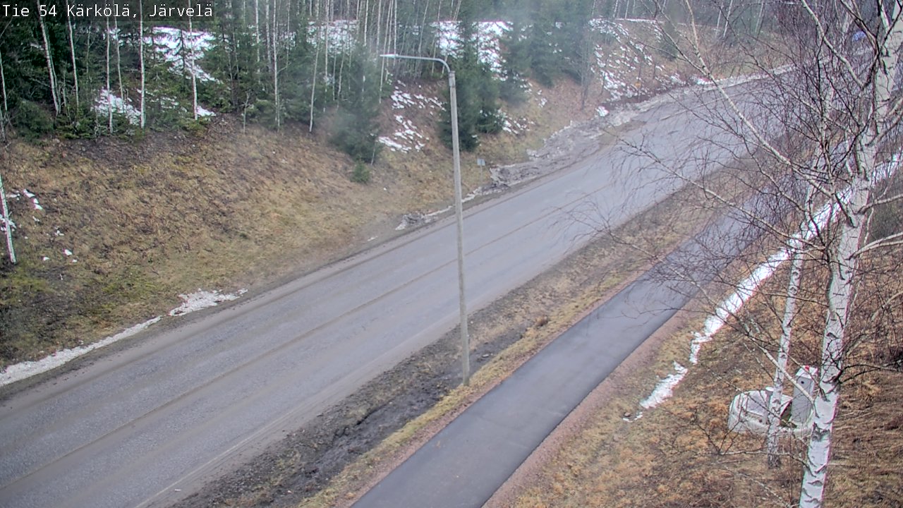 Weather Camera Image Väg 54 Kärkölä, Järvelä, Kärkölä, Päijät-Häme