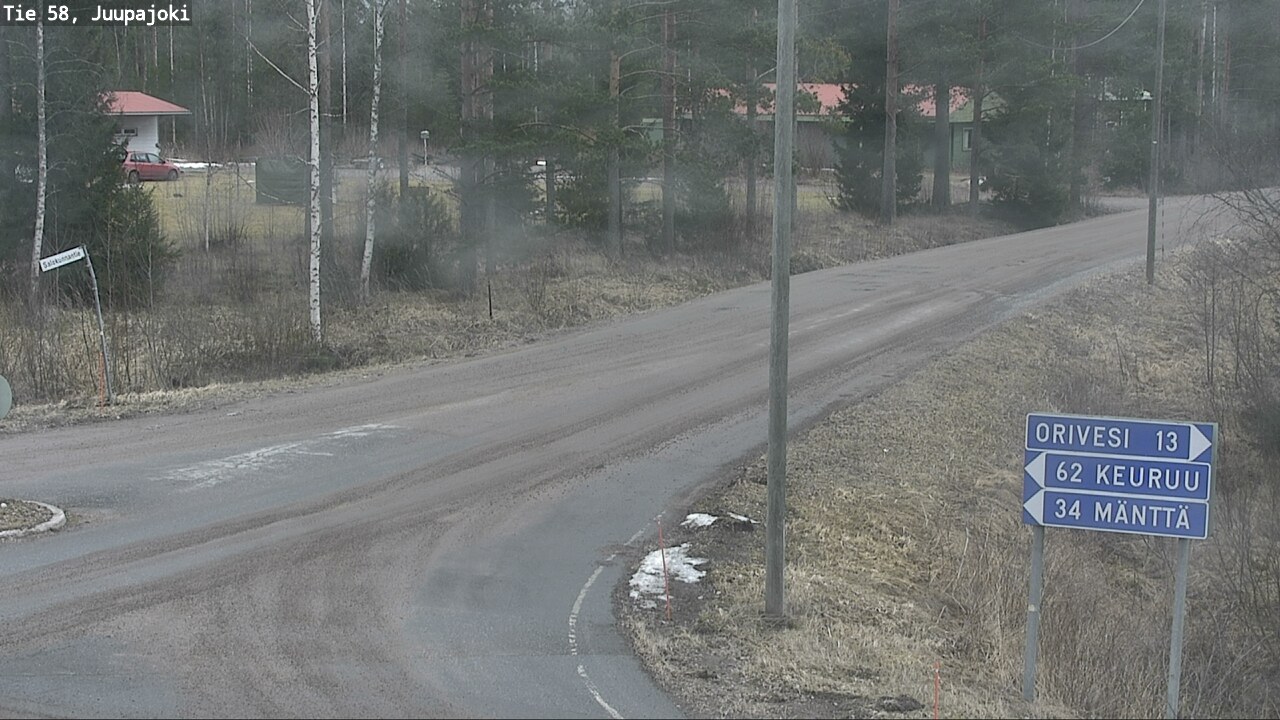 Weather Camera Image Väg 58 Juupajoki, Juupajoki, Pirkanmaa