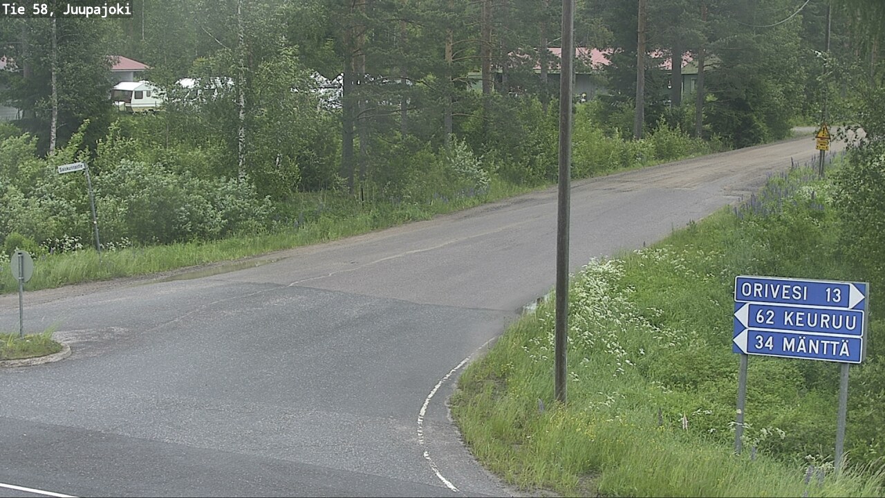 Weather Camera Image Väg 58 Juupajoki, Juupajoki, Pirkanmaa