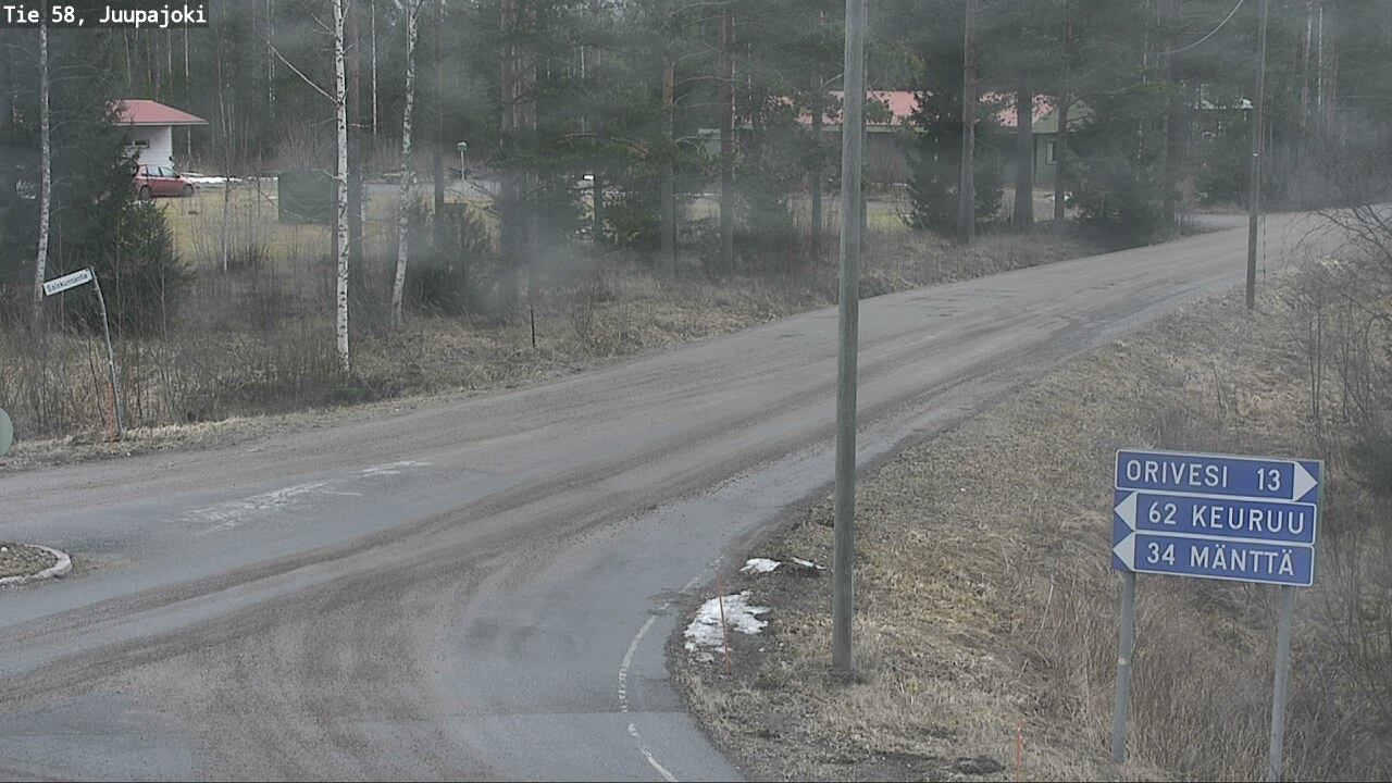 Weather Camera Image Väg 58 Juupajoki, Juupajoki, Pirkanmaa