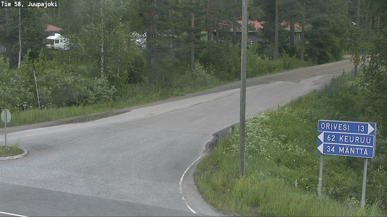 Weather Camera Image Väg 58 Juupajoki, Juupajoki, Pirkanmaa