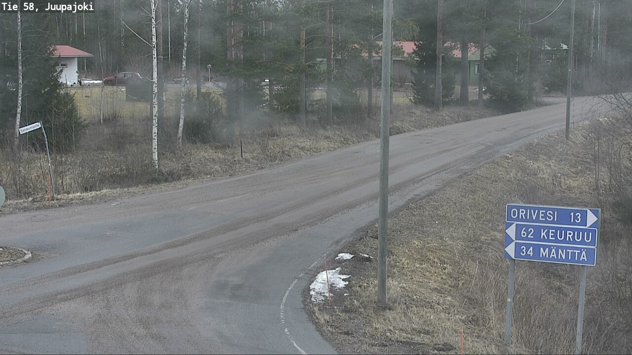 Weather Camera Image Väg 58 Juupajoki, Juupajoki, Pirkanmaa