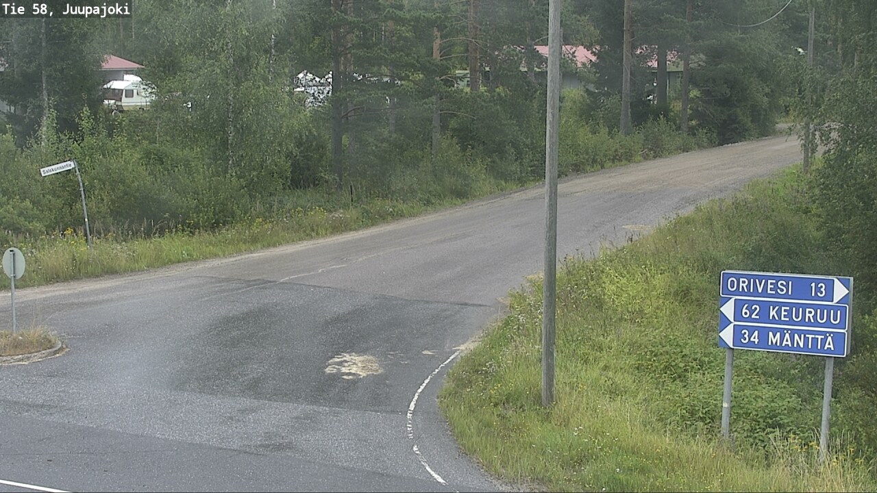 Weather Camera Image Väg 58 Juupajoki, Juupajoki, Pirkanmaa