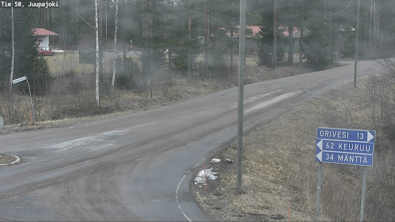 Weather Camera Image Väg 58 Juupajoki, Juupajoki, Pirkanmaa