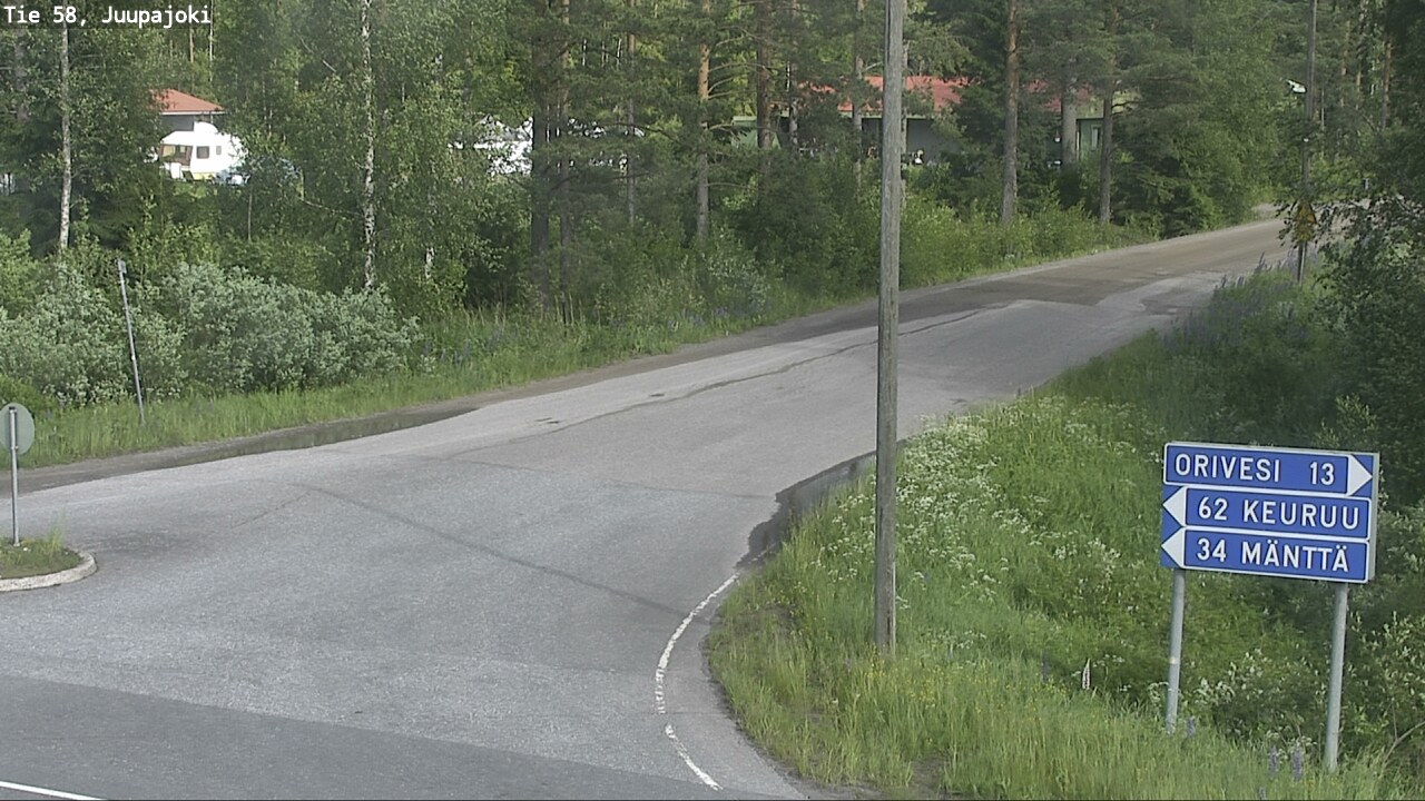 Weather Camera Image Väg 58 Juupajoki, Juupajoki, Pirkanmaa