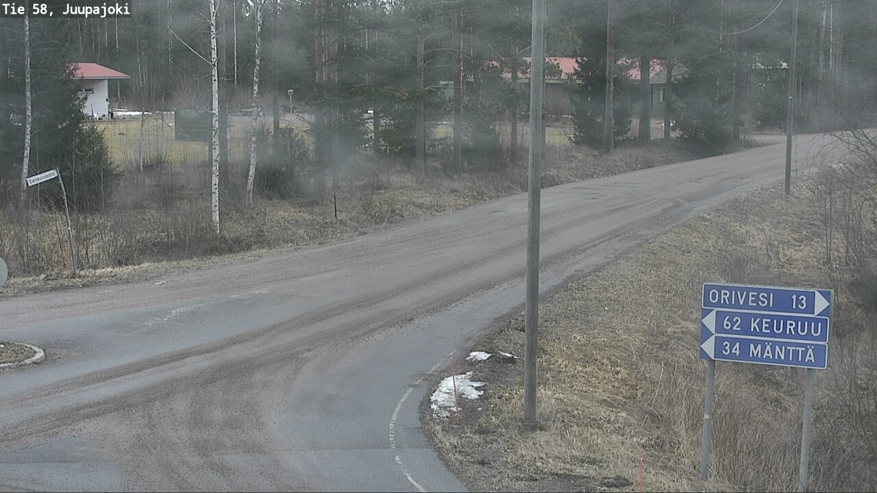 Weather Camera Image Väg 58 Juupajoki, Juupajoki, Pirkanmaa