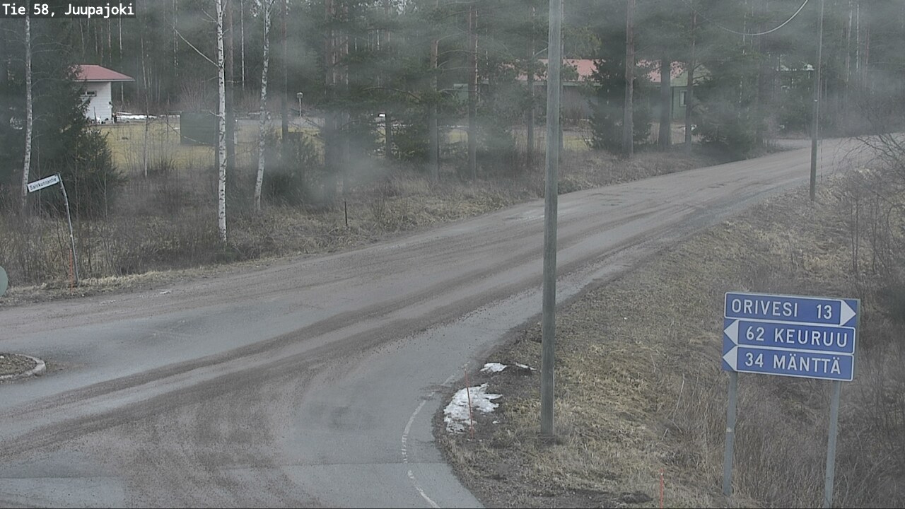 Weather Camera Image Väg 58 Juupajoki, Juupajoki, Pirkanmaa