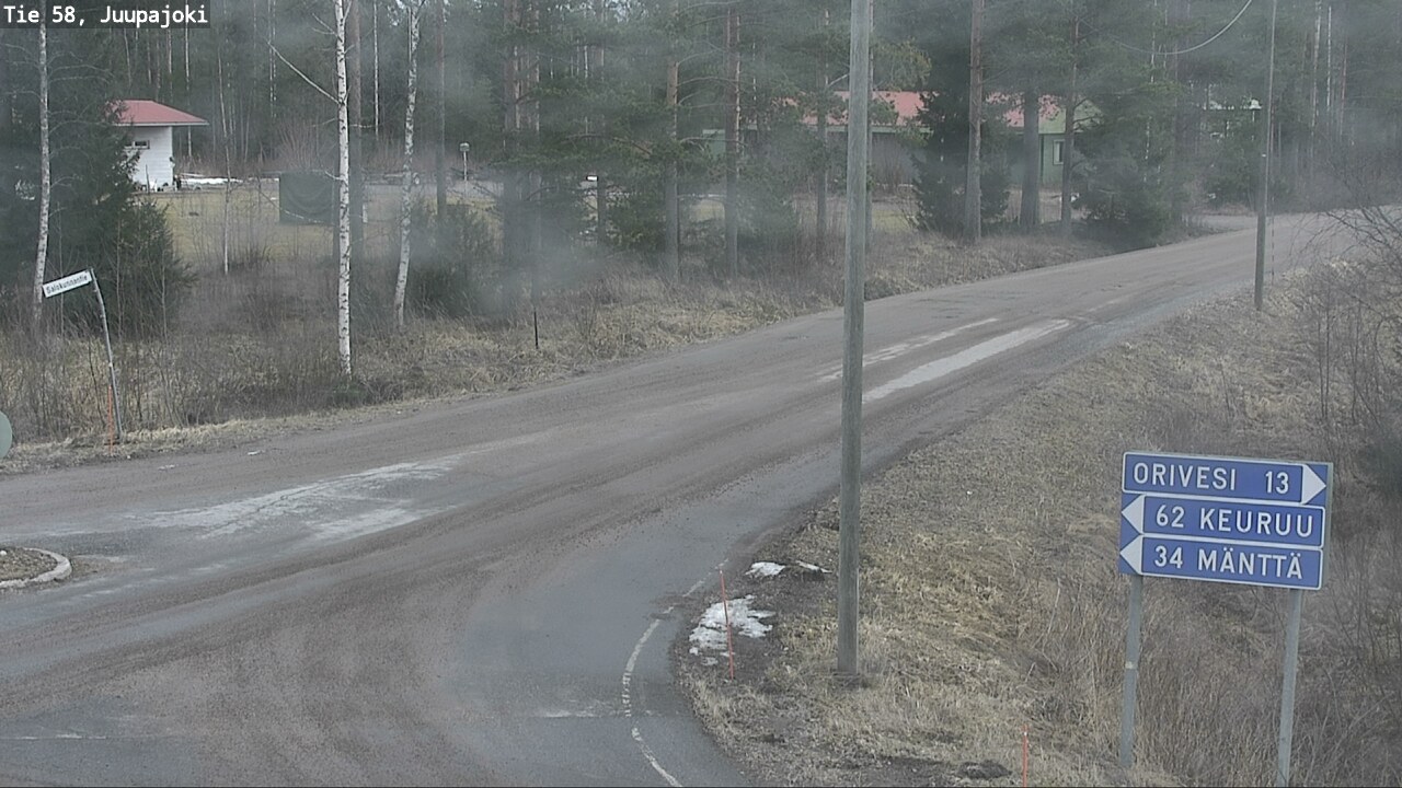 Weather Camera Image Väg 58 Juupajoki, Juupajoki, Pirkanmaa