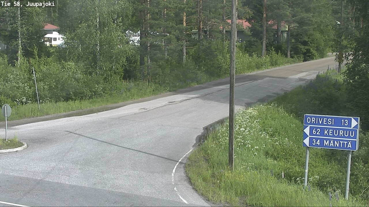 Weather Camera Image Väg 58 Juupajoki, Juupajoki, Pirkanmaa