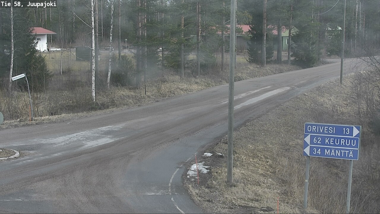 Weather Camera Image Väg 58 Juupajoki, Juupajoki, Pirkanmaa