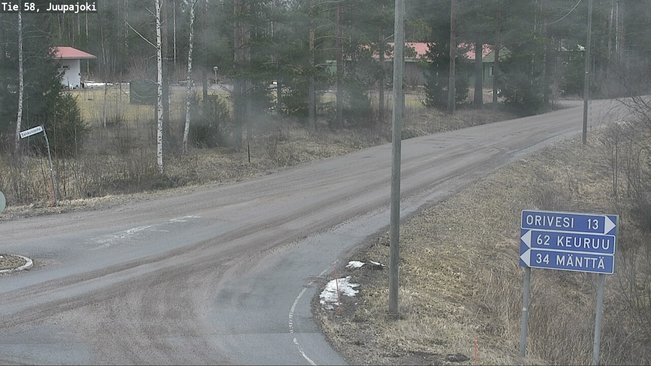 Weather Camera Image Väg 58 Juupajoki, Juupajoki, Pirkanmaa