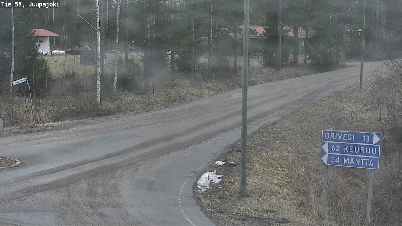 Weather Camera Image Väg 58 Juupajoki, Juupajoki, Pirkanmaa
