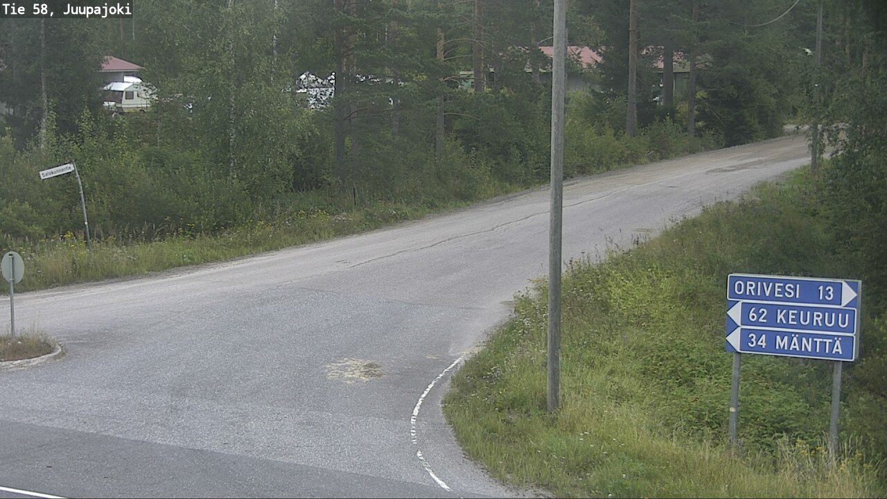 Weather Camera Image Road 58 Juupajoki, Juupajoki, Pirkanmaa