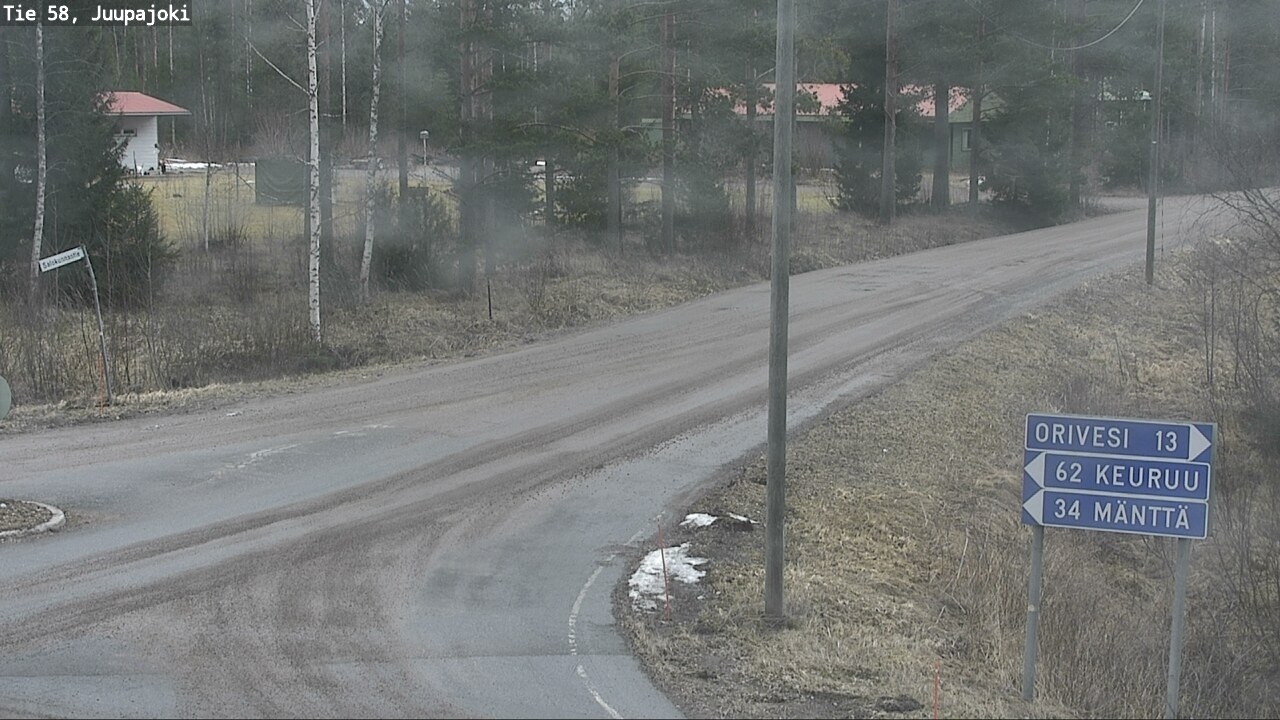 Weather Camera Image Väg 58 Juupajoki, Juupajoki, Pirkanmaa