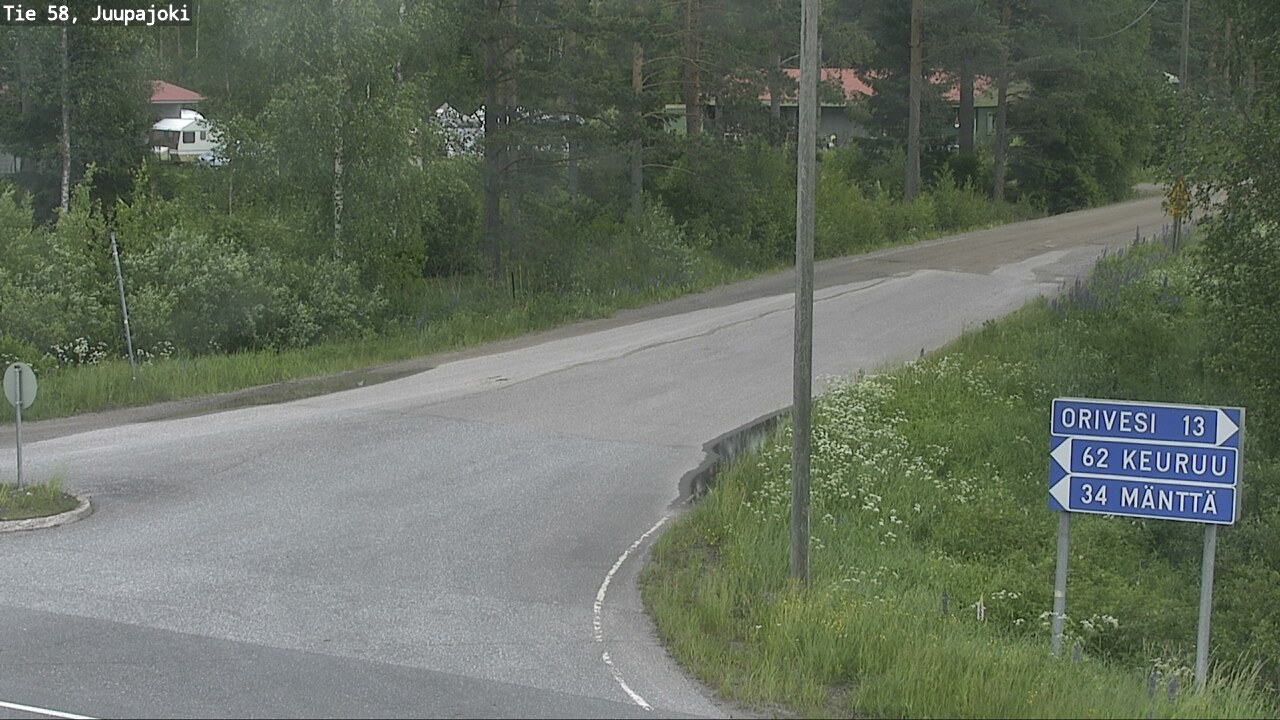 Weather Camera Image Väg 58 Juupajoki, Juupajoki, Pirkanmaa