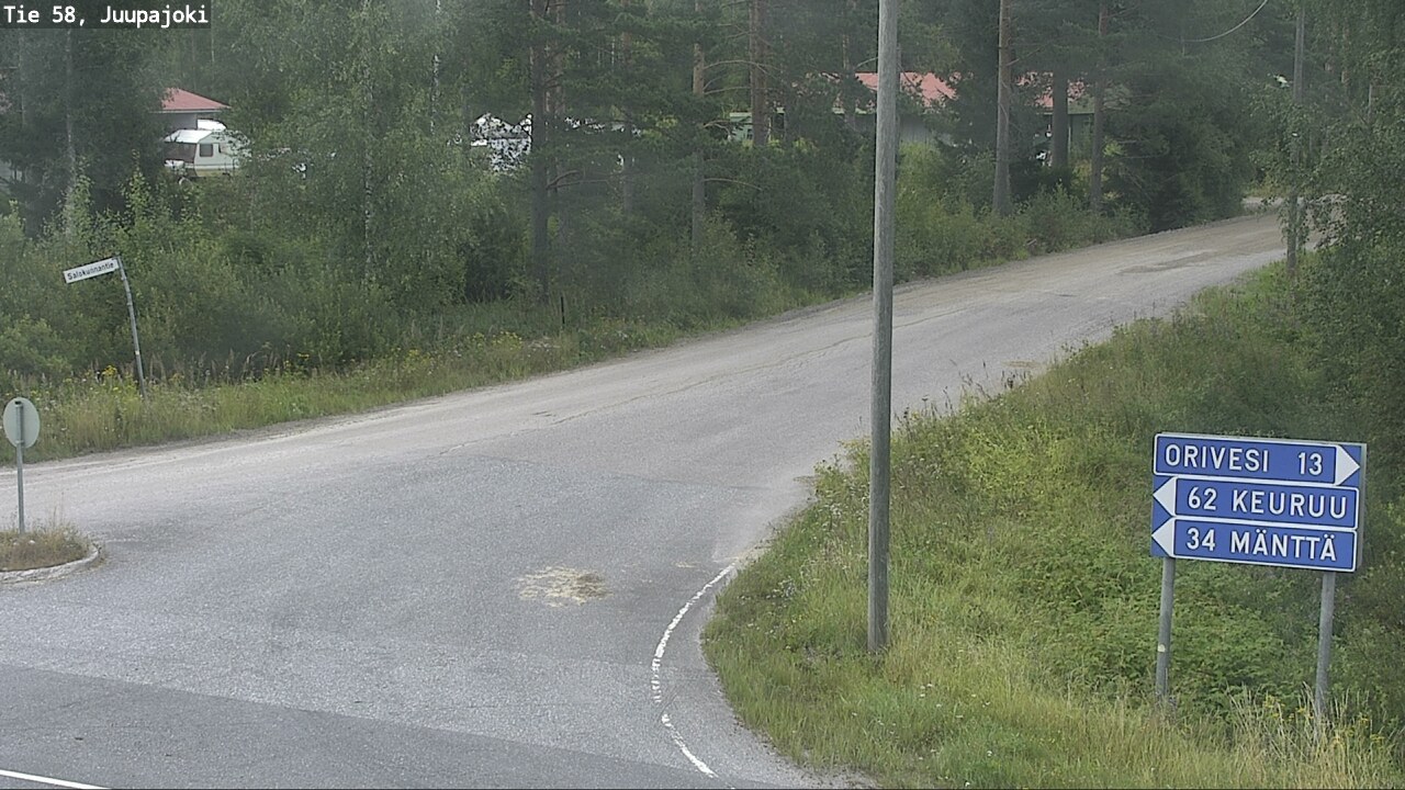 Weather Camera Image Road 58 Juupajoki, Juupajoki, Pirkanmaa