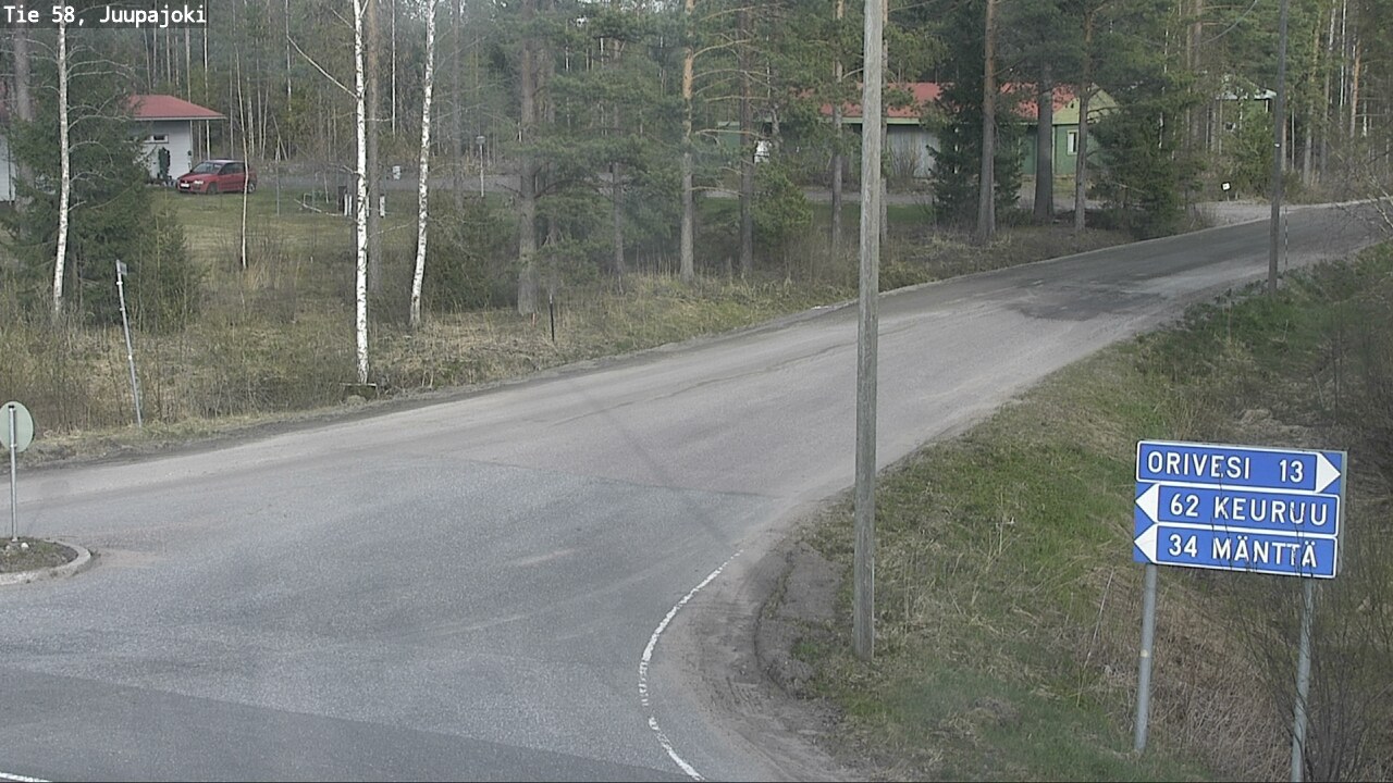 Weather Camera Image Väg 58 Juupajoki, Juupajoki, Pirkanmaa