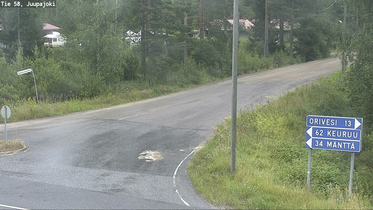 Weather Camera Image Väg 58 Juupajoki, Juupajoki, Pirkanmaa