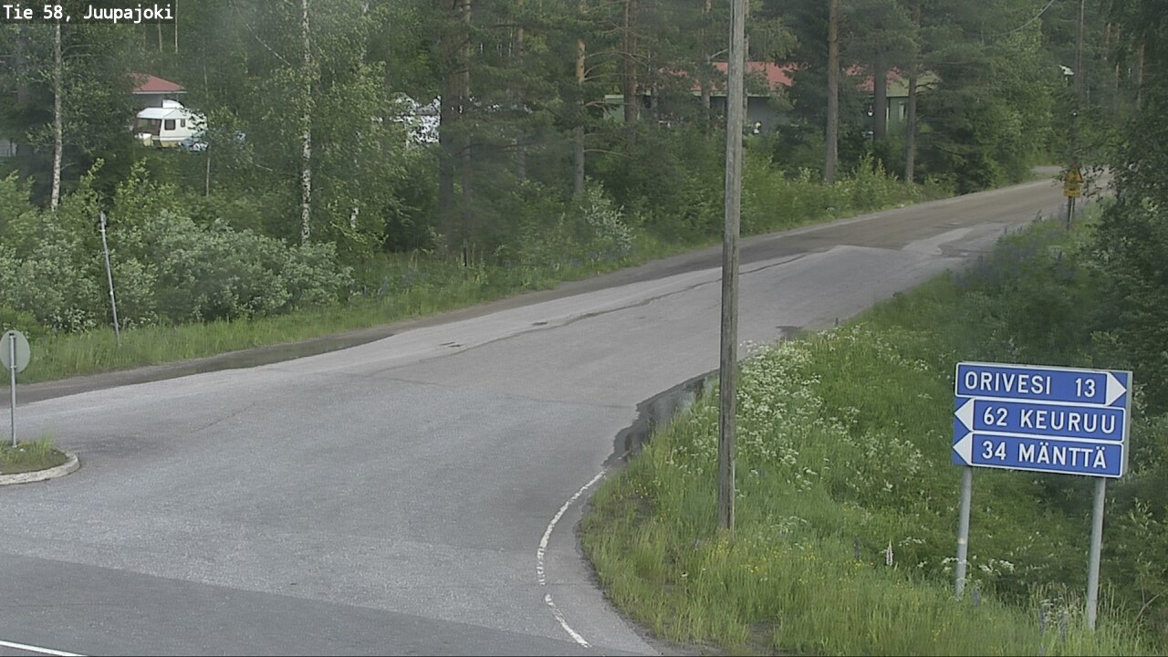 Weather Camera Image Väg 58 Juupajoki, Juupajoki, Pirkanmaa