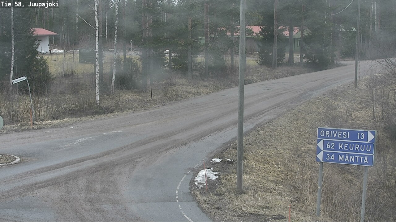 Weather Camera Image Väg 58 Juupajoki, Juupajoki, Pirkanmaa