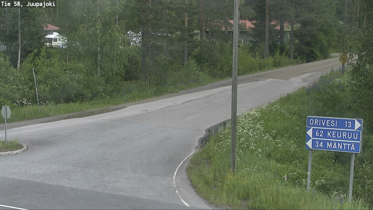 Weather Camera Image Väg 58 Juupajoki, Juupajoki, Pirkanmaa
