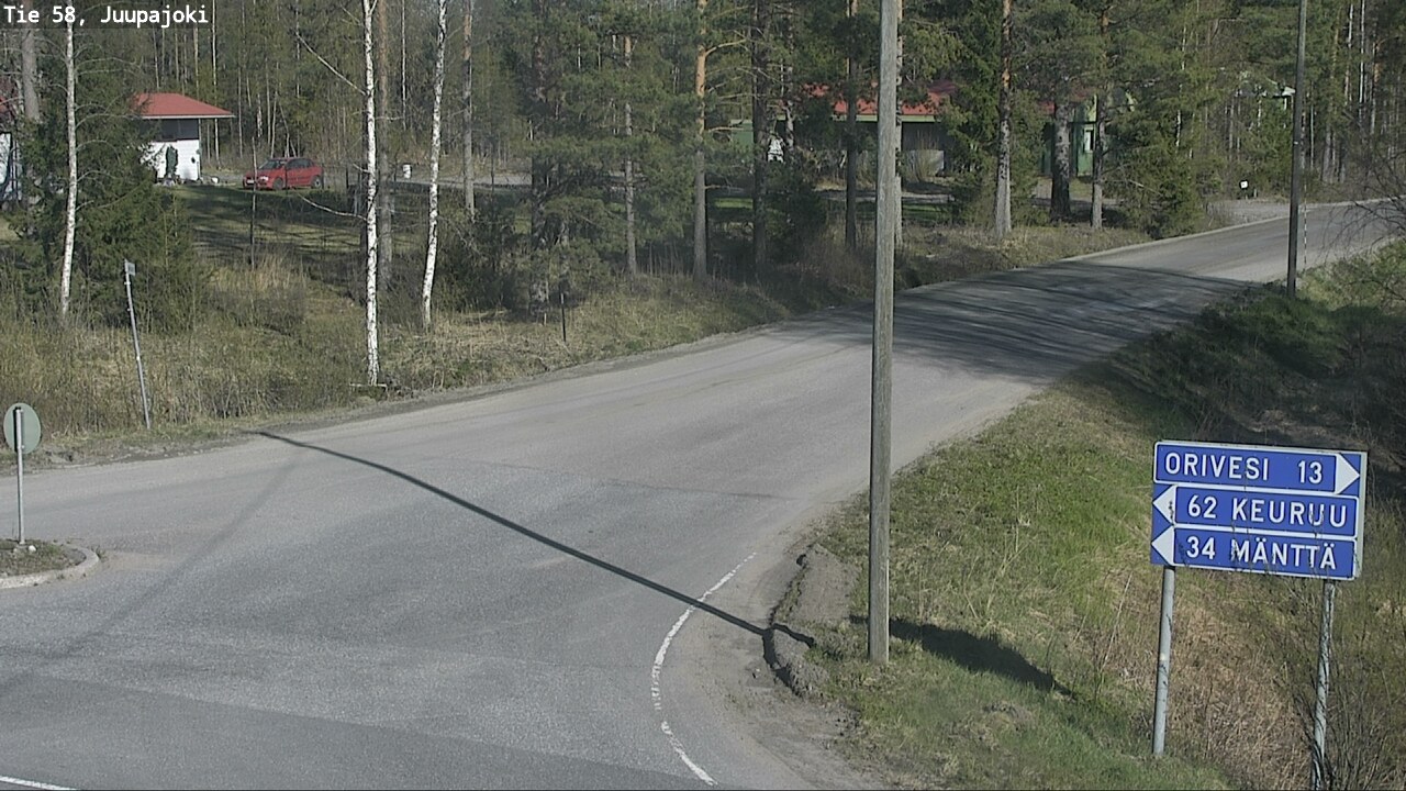 Weather Camera Image Väg 58 Juupajoki, Juupajoki, Pirkanmaa