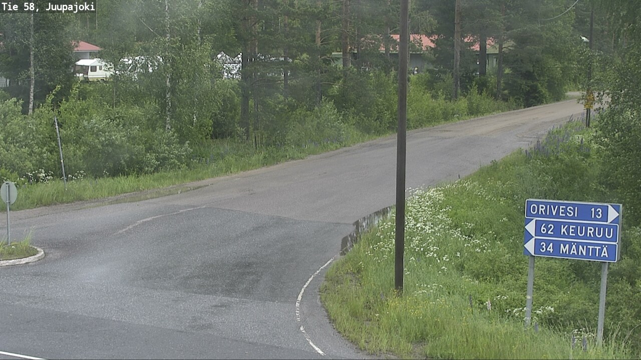 Weather Camera Image Väg 58 Juupajoki, Juupajoki, Pirkanmaa