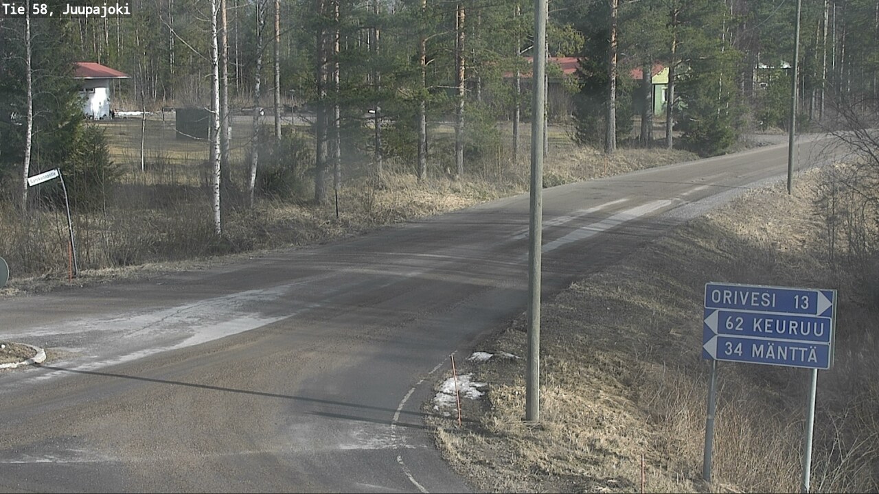 Weather Camera Image Väg 58 Juupajoki, Juupajoki, Pirkanmaa