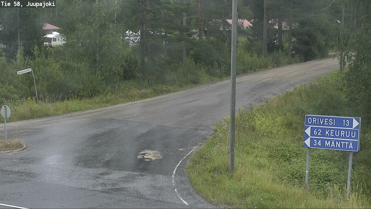 Weather Camera Image Väg 58 Juupajoki, Juupajoki, Pirkanmaa