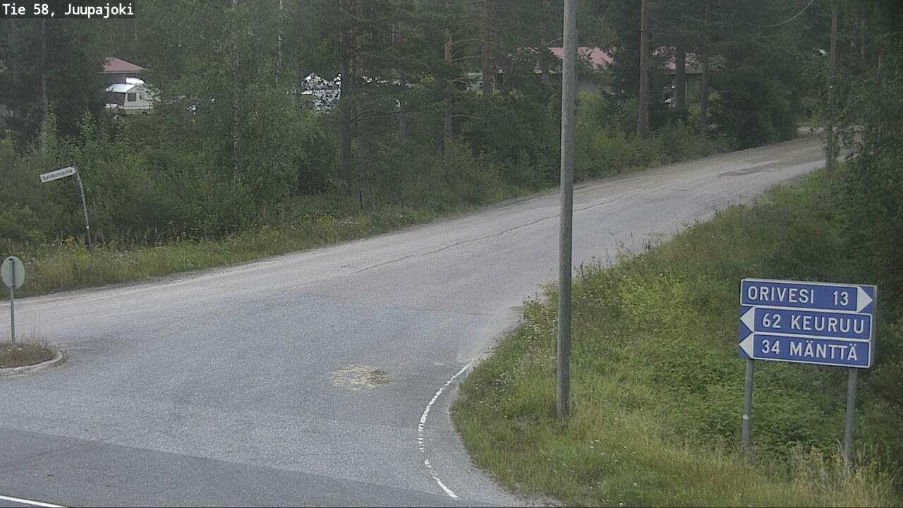 Weather Camera Image Road 58 Juupajoki, Juupajoki, Pirkanmaa