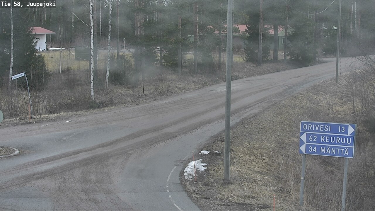 Weather Camera Image Väg 58 Juupajoki, Juupajoki, Pirkanmaa